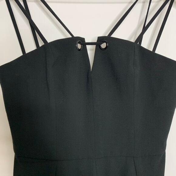 Black Halo Delia Wide Leg Jumpsuit Womens Black Size 6 - Picture 12 of 16